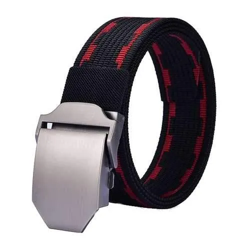 125cm Men Nylon Army Tactical Belt Durable Outdoor Sports Casual Automatic Buckle Pants Strap