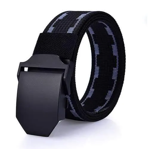 125cm Men Nylon Army Tactical Belt Durable Outdoor Sports Casual Automatic Buckle Pants Strap
