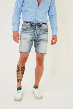 Acid Wash Blue Jean Shorts