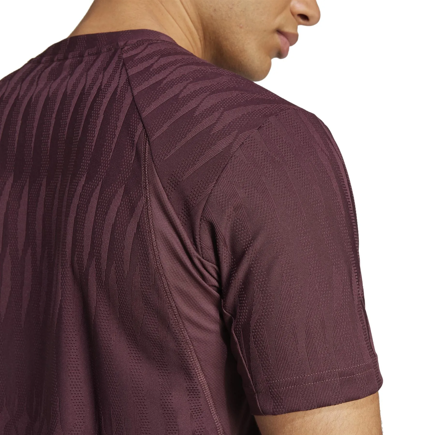ADIDAS Mens Climacool  Freelift Badminton T-Shirt - Ruby