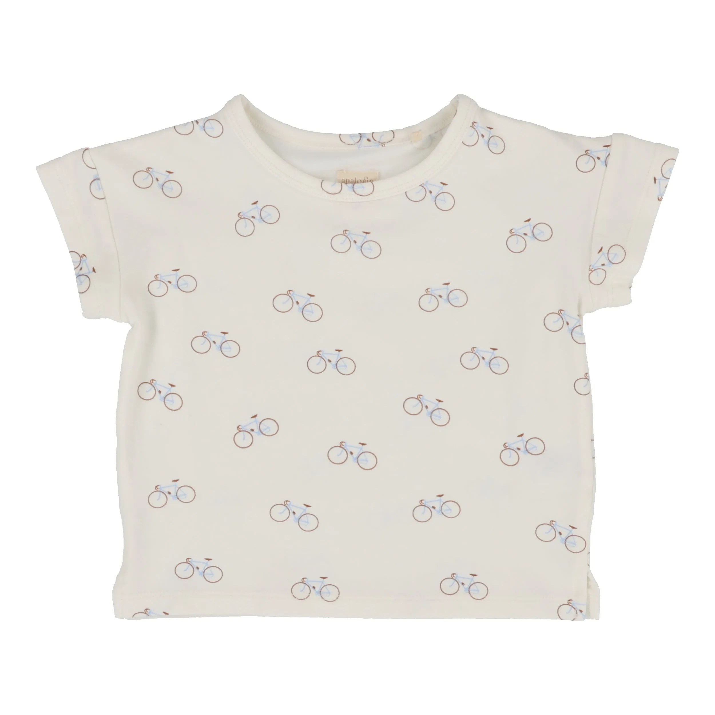 Analogie All Over Bike T-Shirt - White (Graphic Denim Collection)