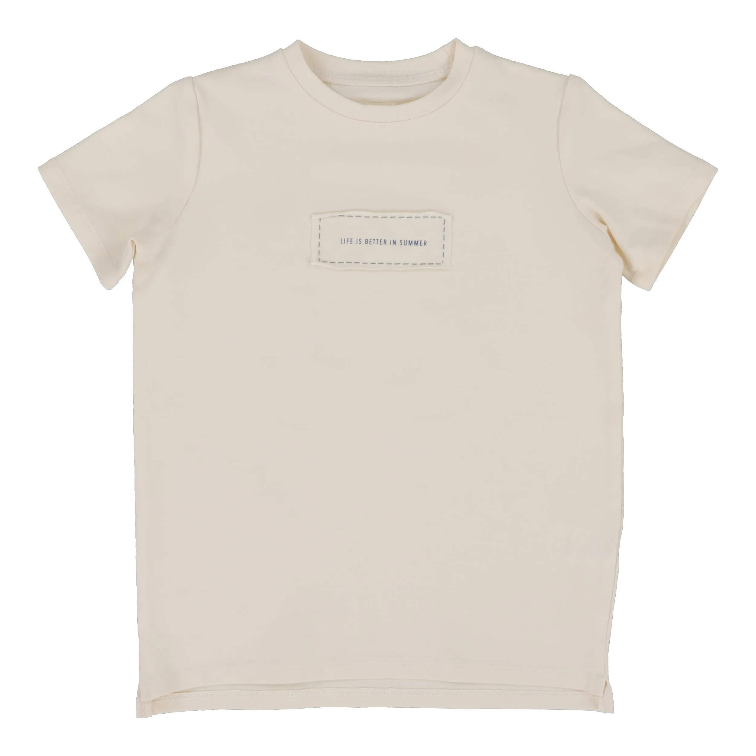 Analogie Boys Patch T-Shirt - Natural (Denim Tencel Collection)