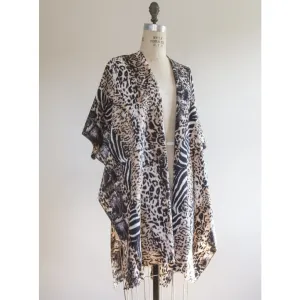 Animal Print Kimono