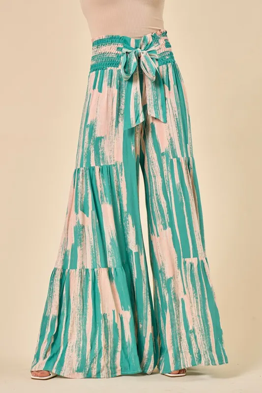 Aqua Splash Wide Leg Pants