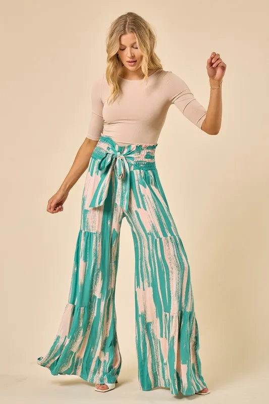 Aqua Splash Wide Leg Pants