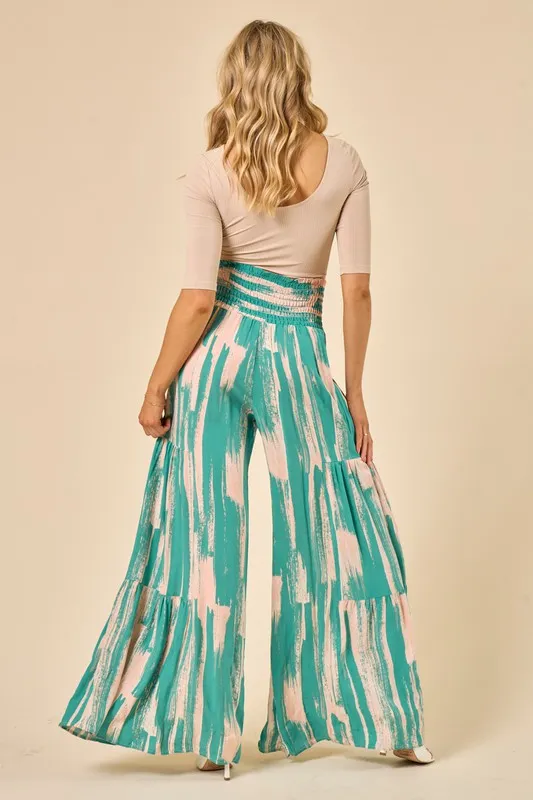 Aqua Splash Wide Leg Pants