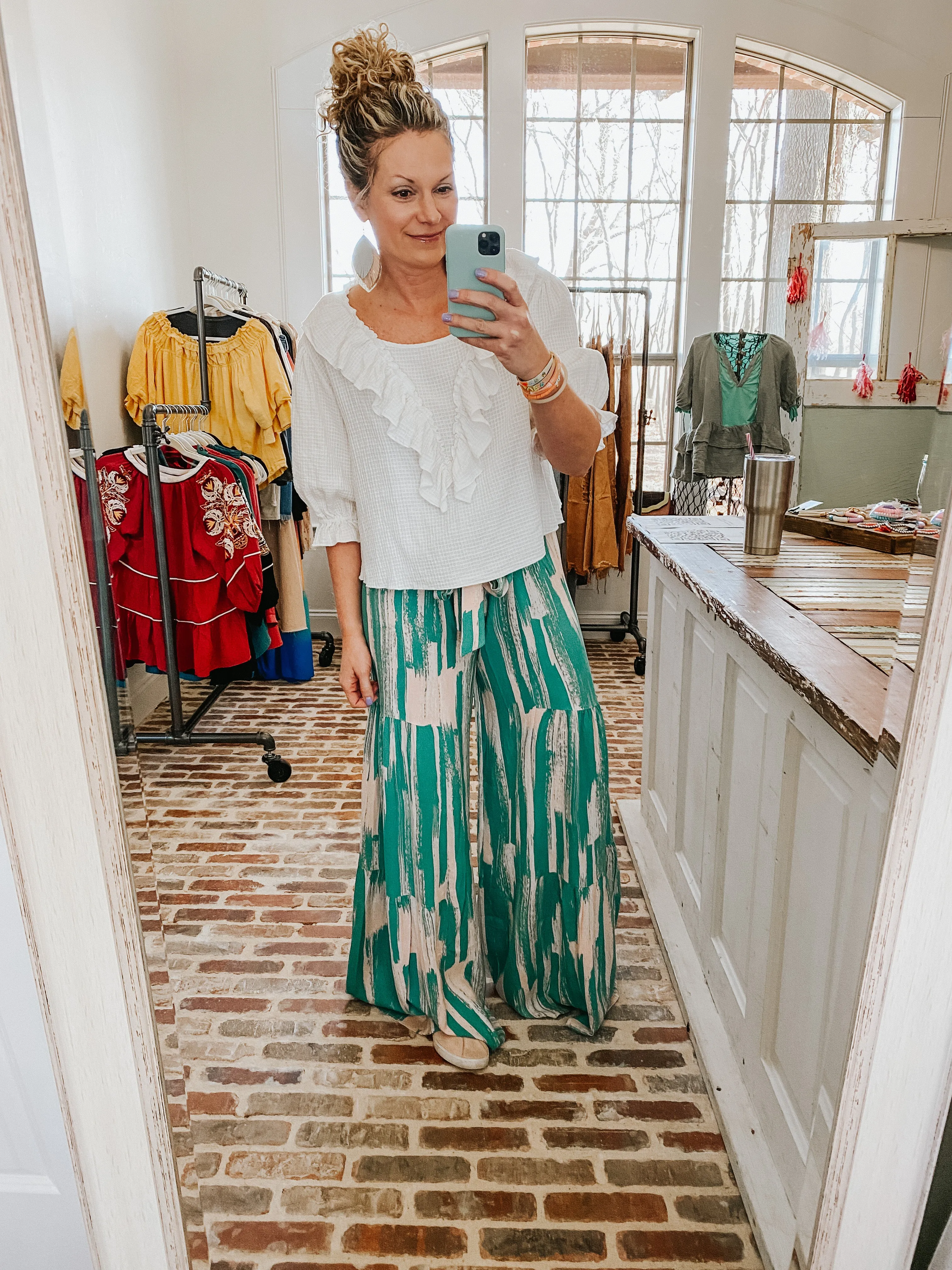 Aqua Splash Wide Leg Pants