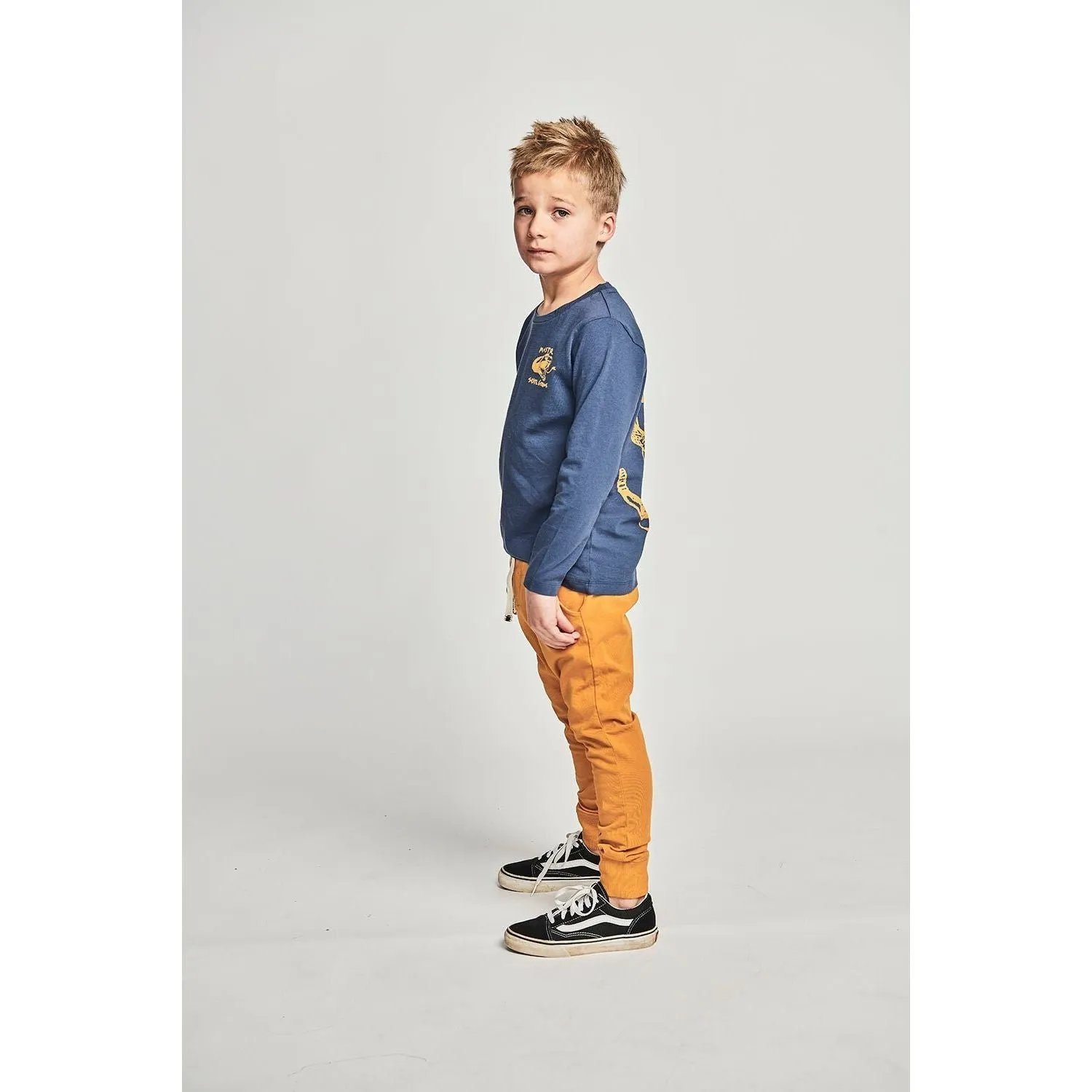 Band Of Snake Ls Tee - Dk Denim
