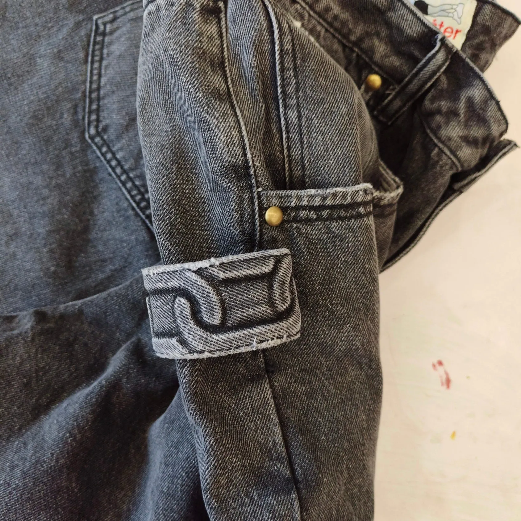Big Groe Jean Shorts Acid Black