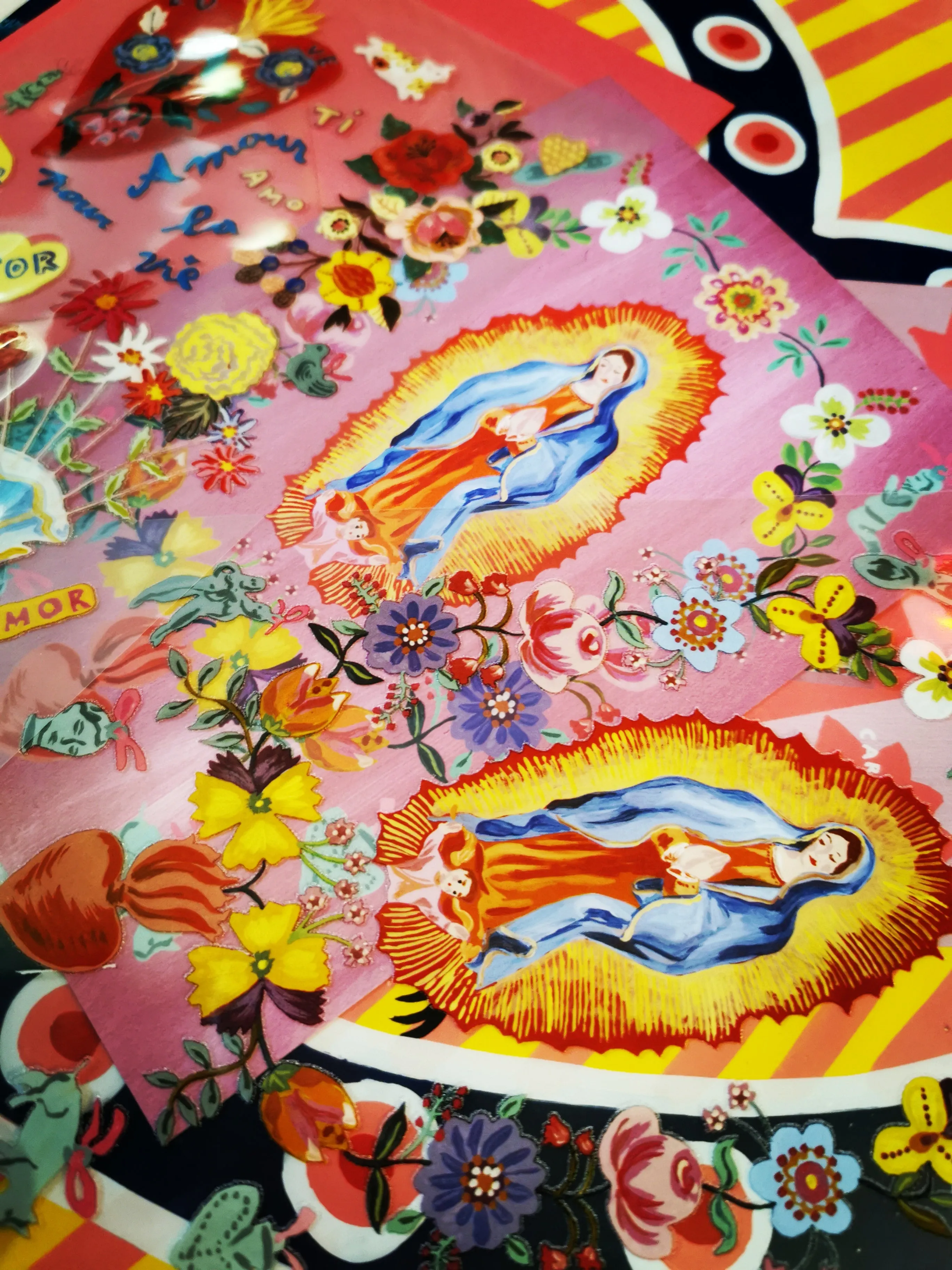 Big,beautiful Guadalupe card and transfers.