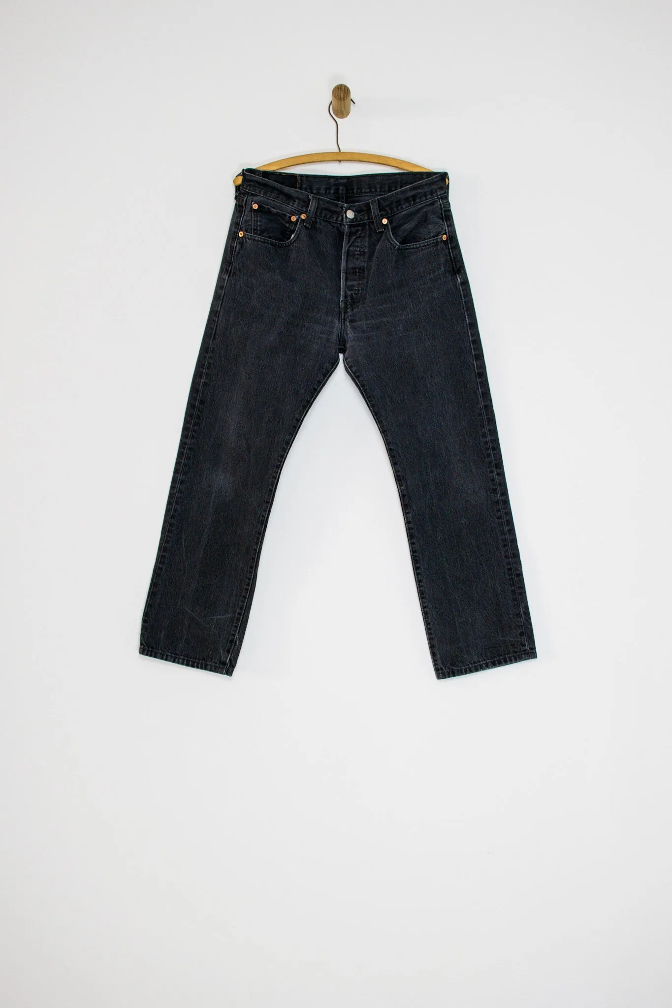 BLACK LEVI'S 501'S JEANS / 31