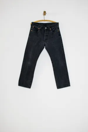 BLACK LEVI'S 501'S JEANS / 31