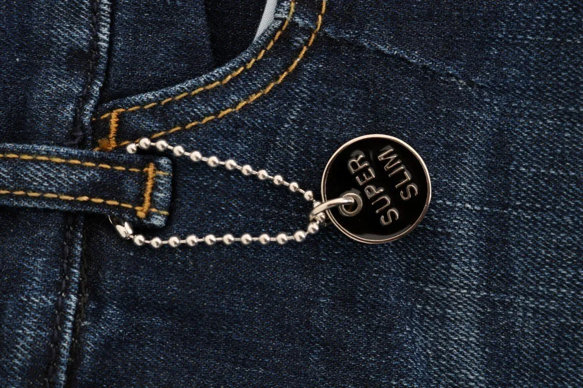 Blue Cotton Slim Fit Stretch Denim Jeans