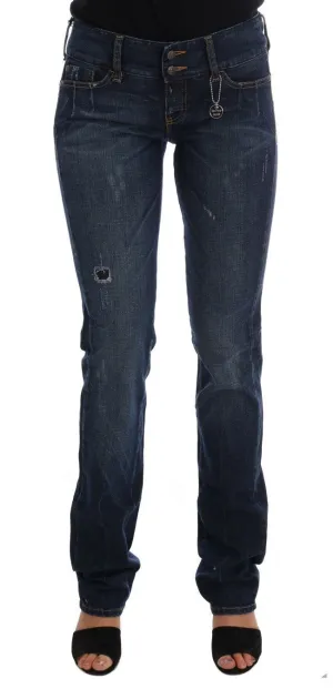 Blue Cotton Slim Fit Stretch Denim Jeans