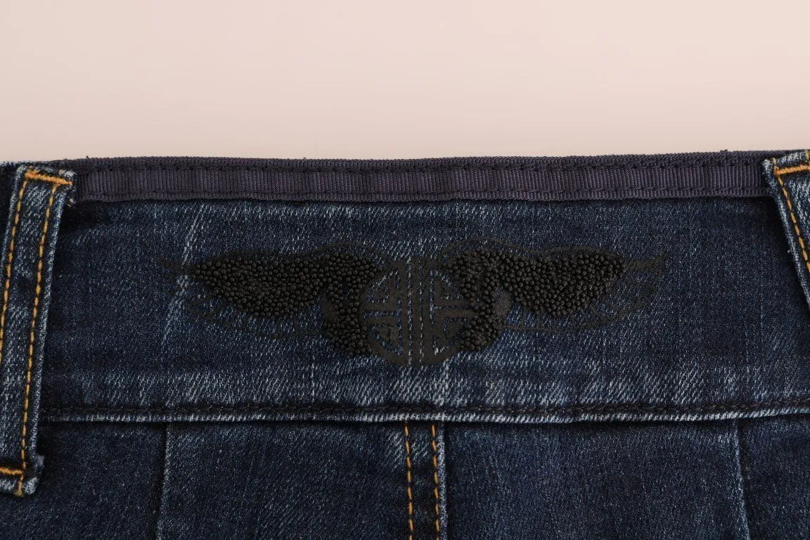 Blue Cotton Slim Fit Stretch Denim Jeans