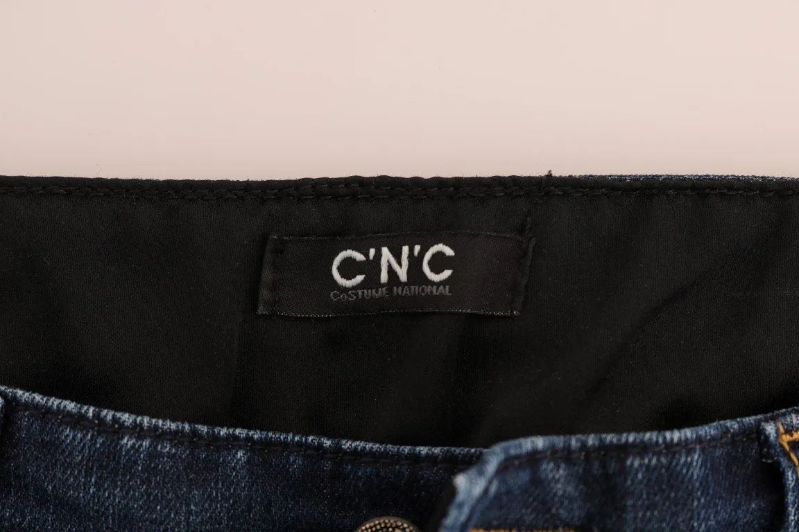 Blue Cotton Slim Fit Stretch Denim Jeans