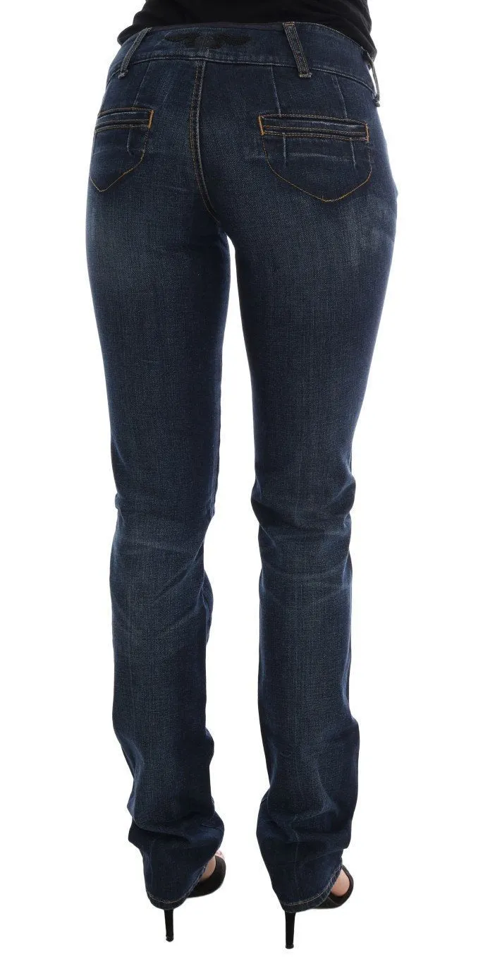 Blue Cotton Slim Fit Stretch Denim Jeans