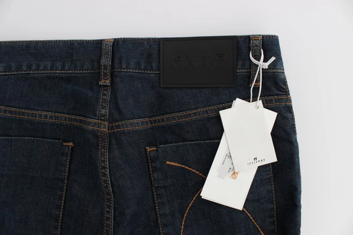 Blue Cotton Stretch Regular Fit jeans