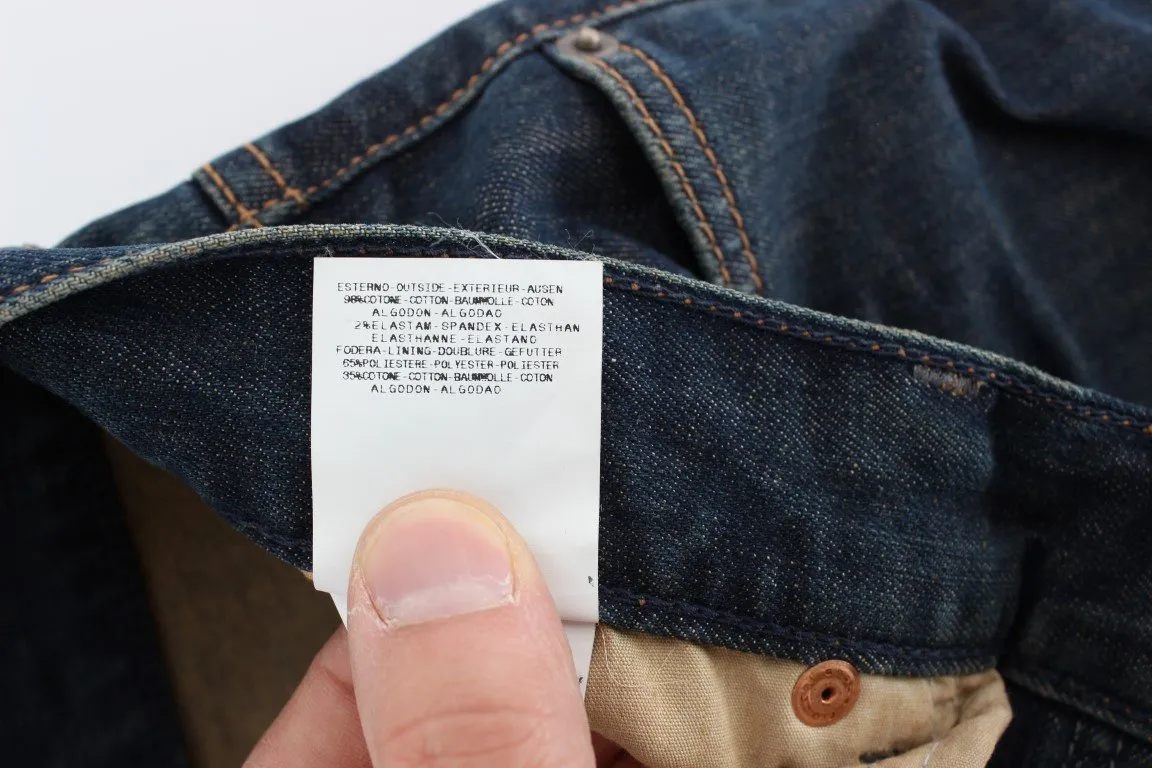 Blue Cotton Stretch Regular Fit jeans