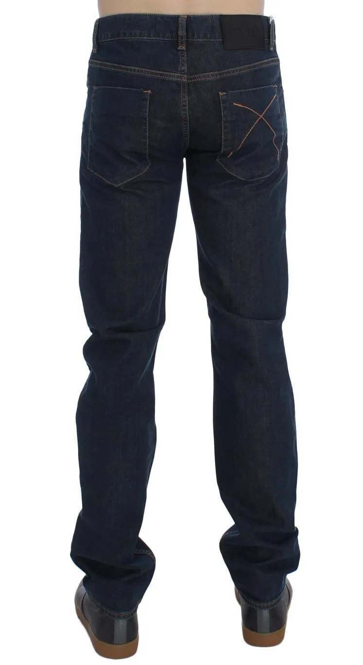 Blue Cotton Stretch Regular Fit jeans