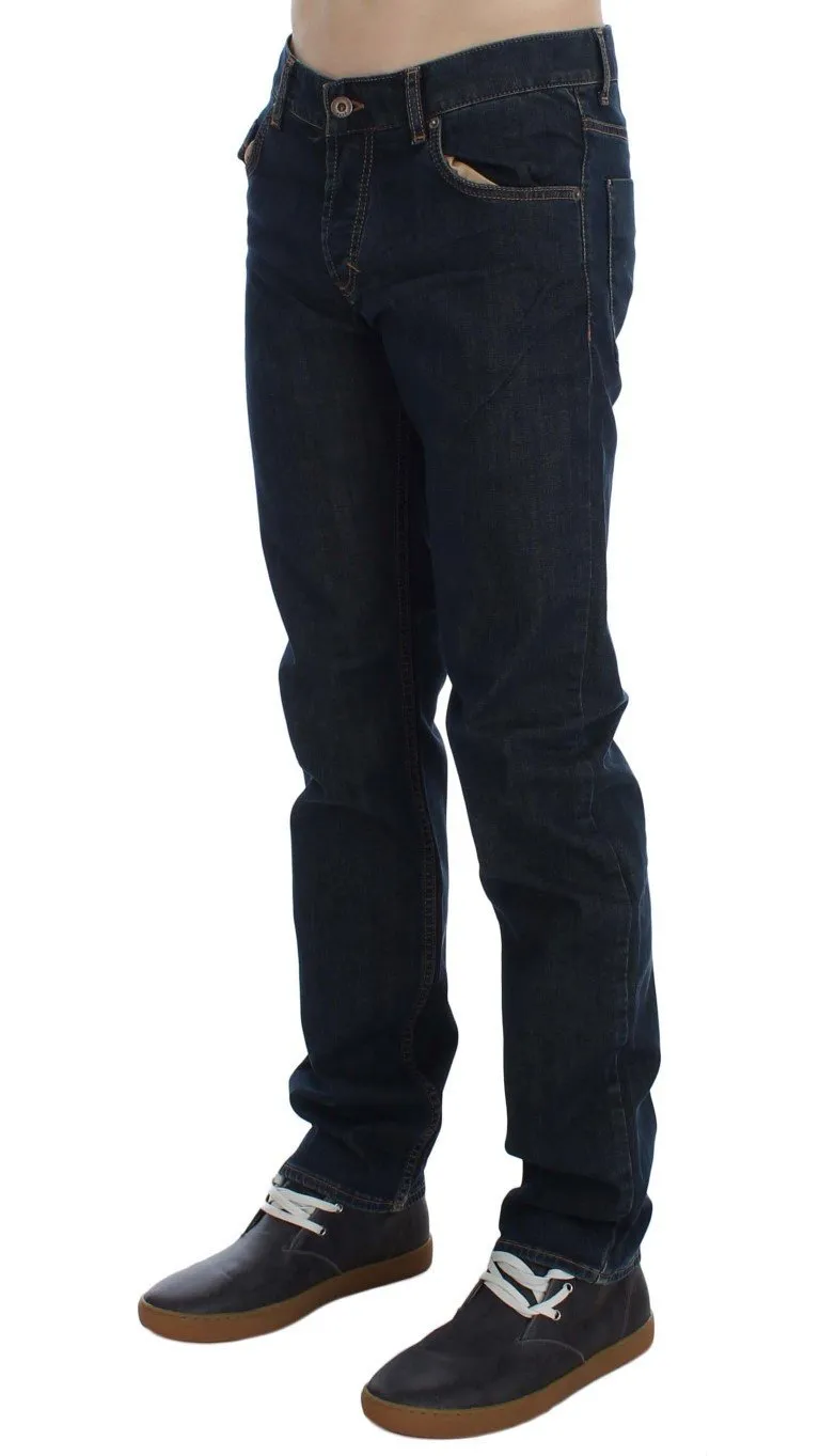 Blue Cotton Stretch Regular Fit jeans