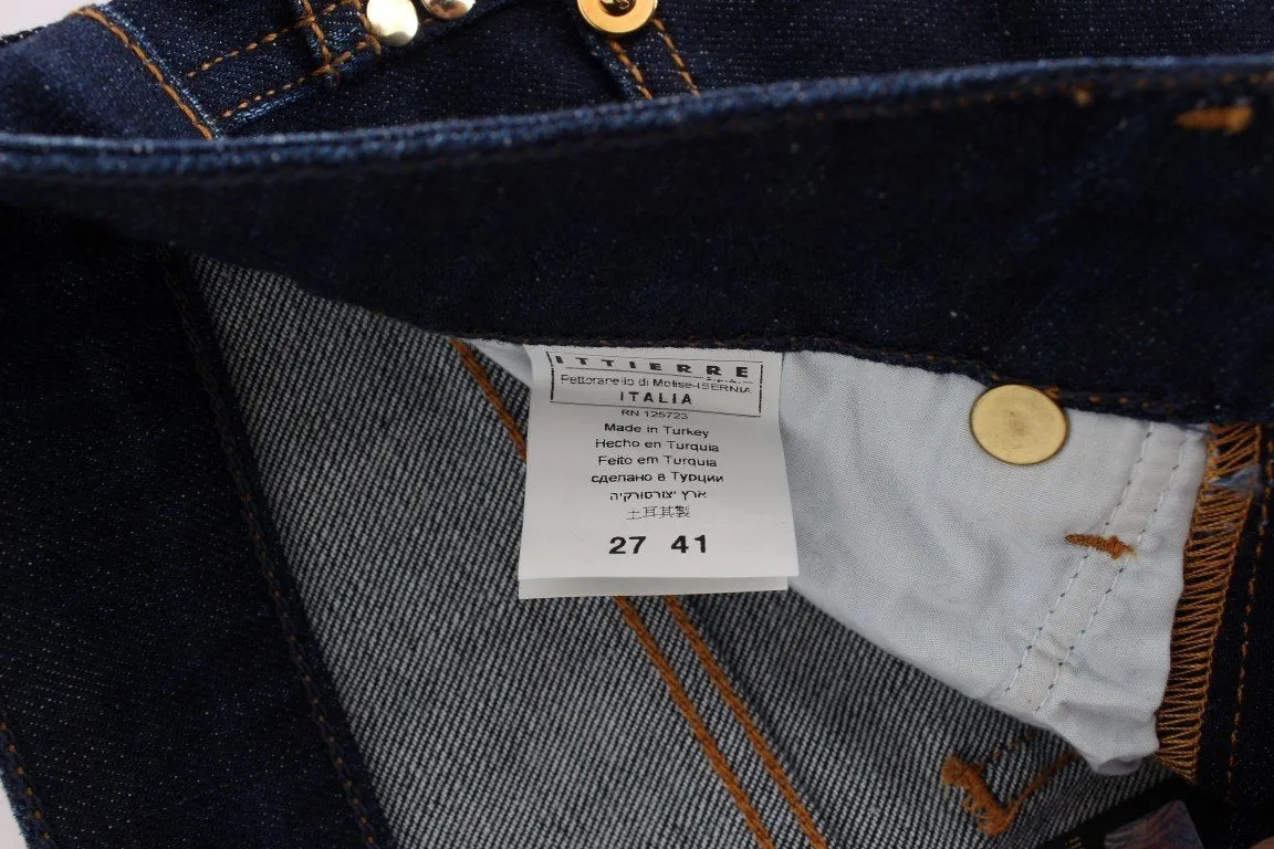 Blue Cotton Stretch Slim Fit Jeans