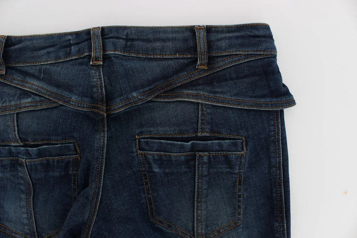 Blue Cotton Stretch Slim Fit Jeans