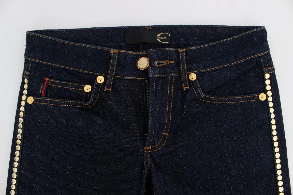 Blue Cotton Stretch Slim Fit Jeans