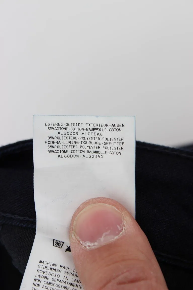 Blue Cotton Stretch Slim Fit Jeans