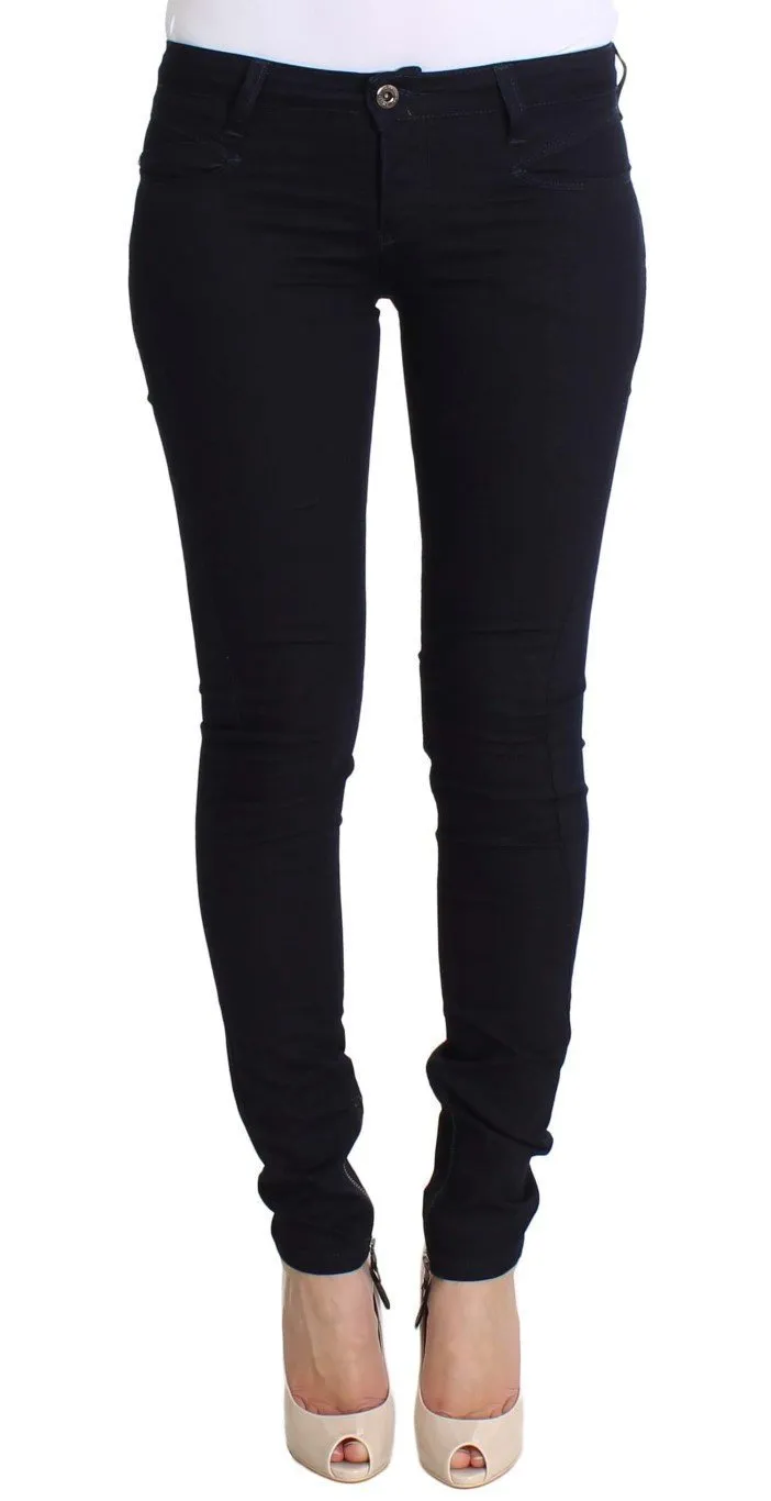 Blue Cotton Stretch Slim Fit Jeans