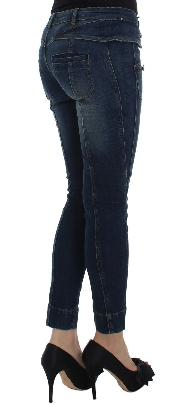 Blue Cotton Stretch Slim Fit Jeans