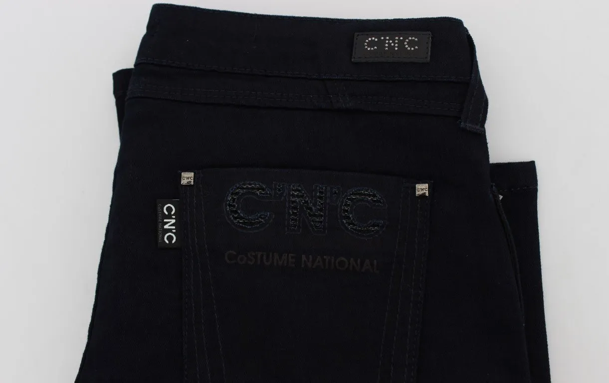 Blue Cotton Stretch Slim Fit Jeans