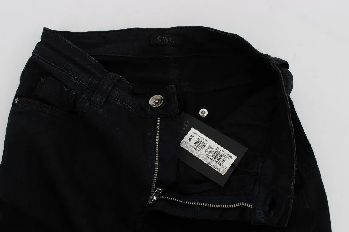 Blue Cotton Stretch Slim Fit Jeans
