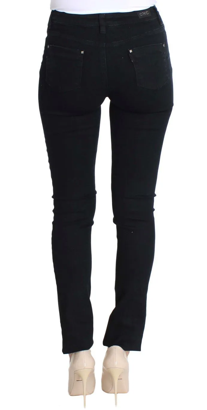 Blue Cotton Stretch Slim Fit Jeans