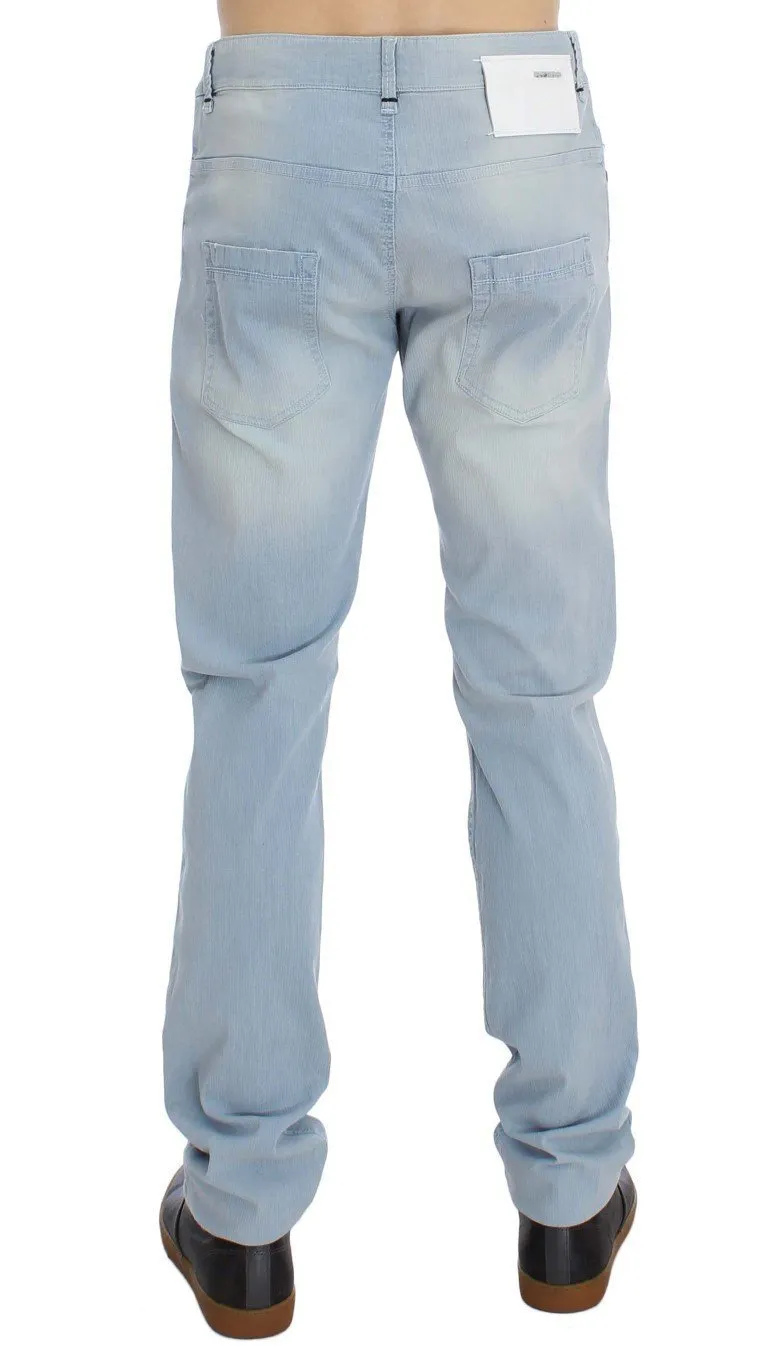Blue Denim Cotton Stretch Slim Fit Jeans