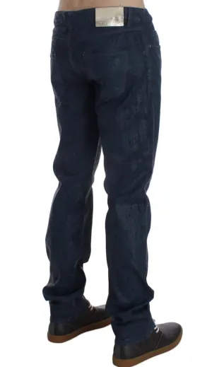 Blue Stretch Cotton Slim Fit Jeans