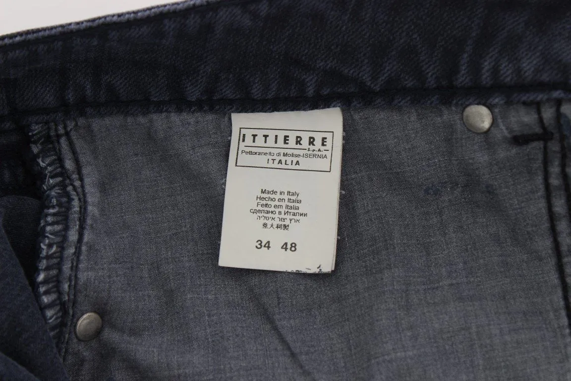 Blue Stretch Cotton Slim Fit Jeans