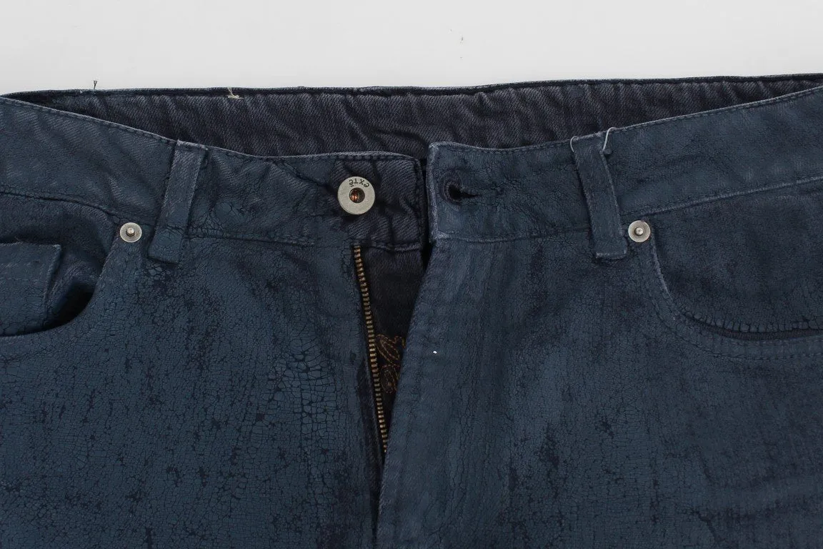 Blue Stretch Cotton Slim Fit Jeans