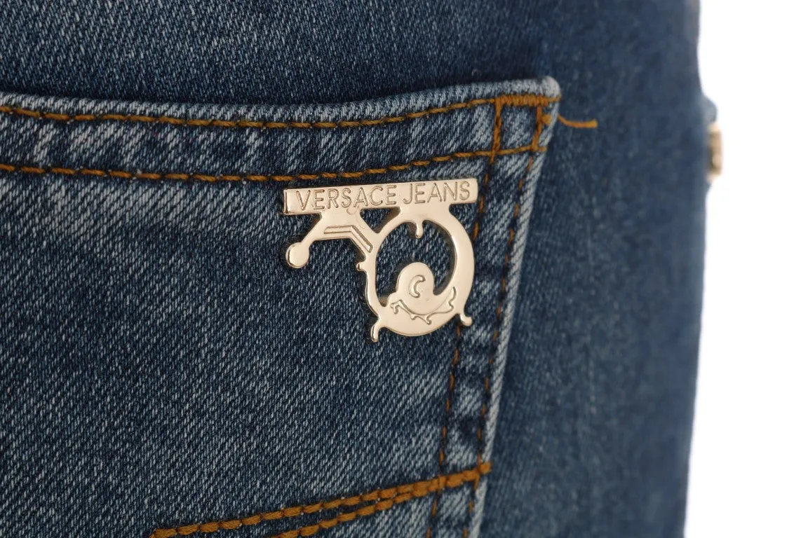 Blue Wash Cotton Stretch Slim Fit Jeans