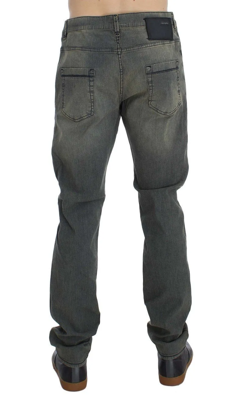 Blue Wash Cotton Stretch Slim Fit Jeans
