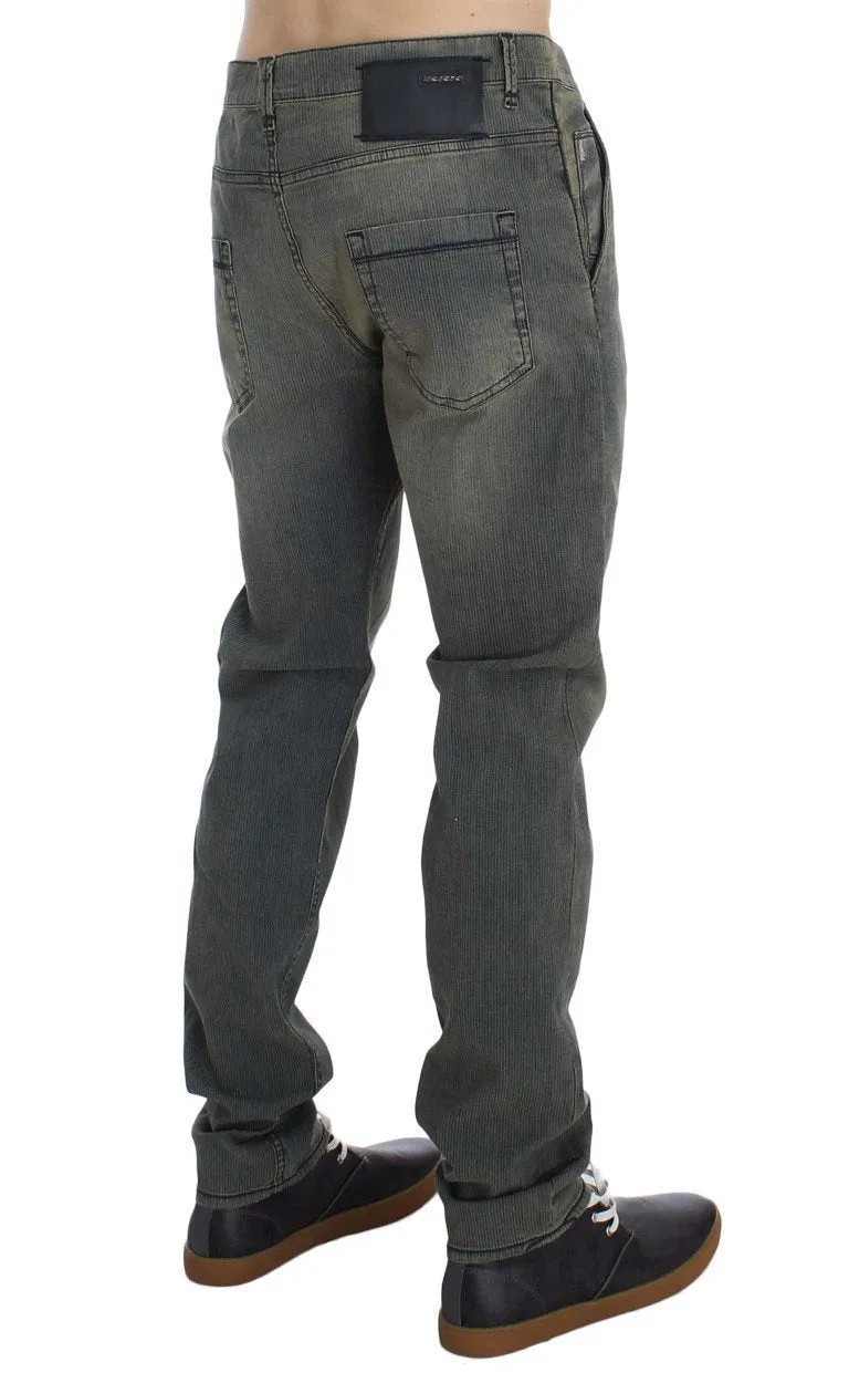 Blue Wash Cotton Stretch Slim Fit Jeans