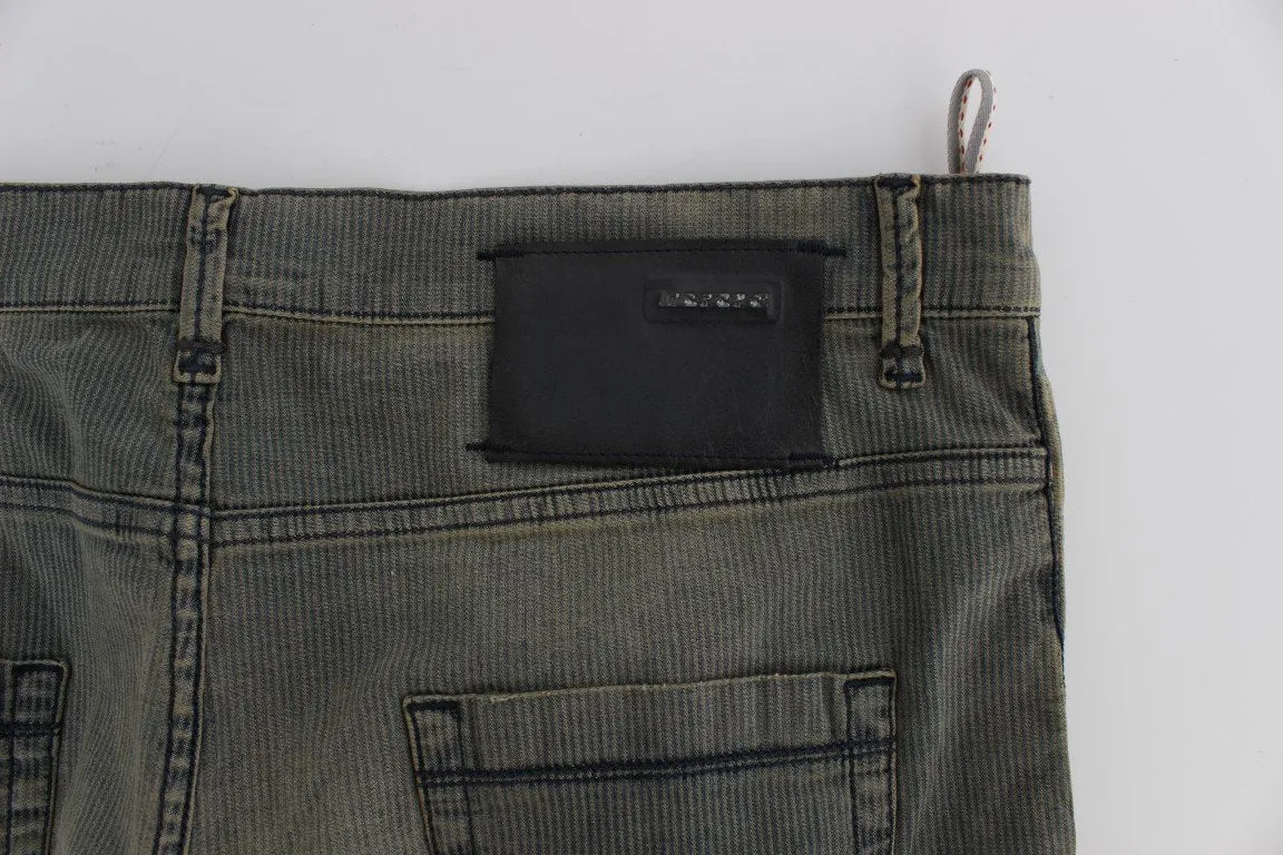 Blue Wash Cotton Stretch Slim Fit Jeans