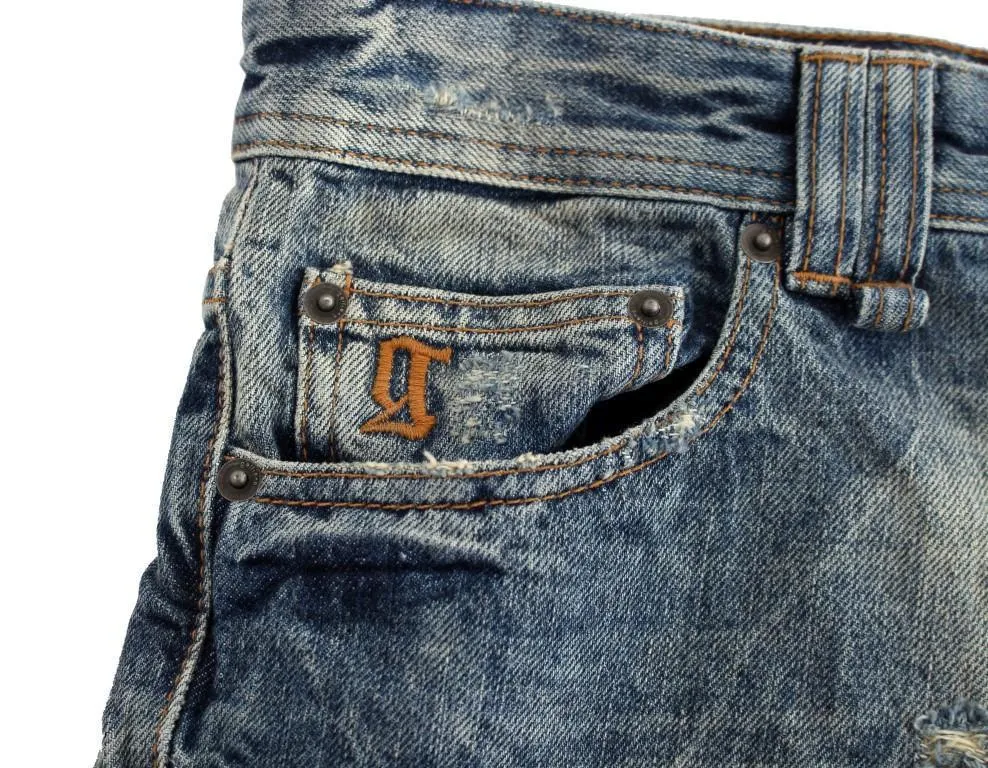 Blue washed cotton Jeans
