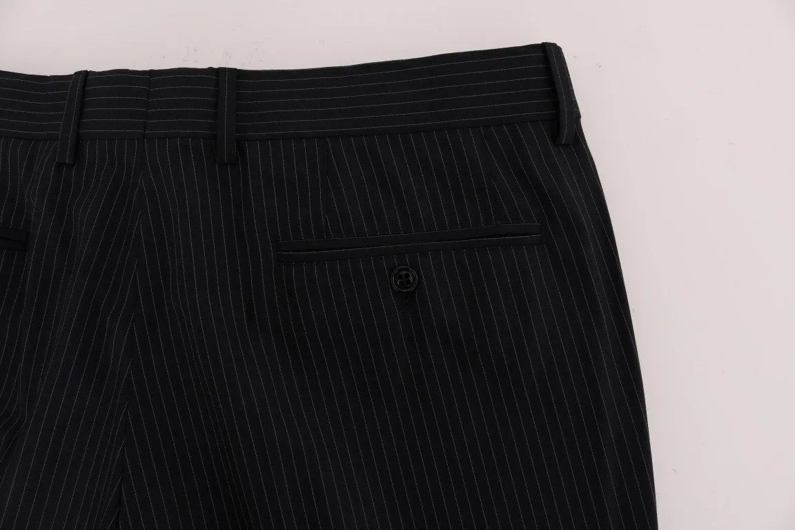 Blue Wool Stretch Dress Pants