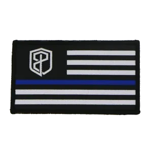 Born Primitive Velcro Flag Patch (Thin Blue Line)