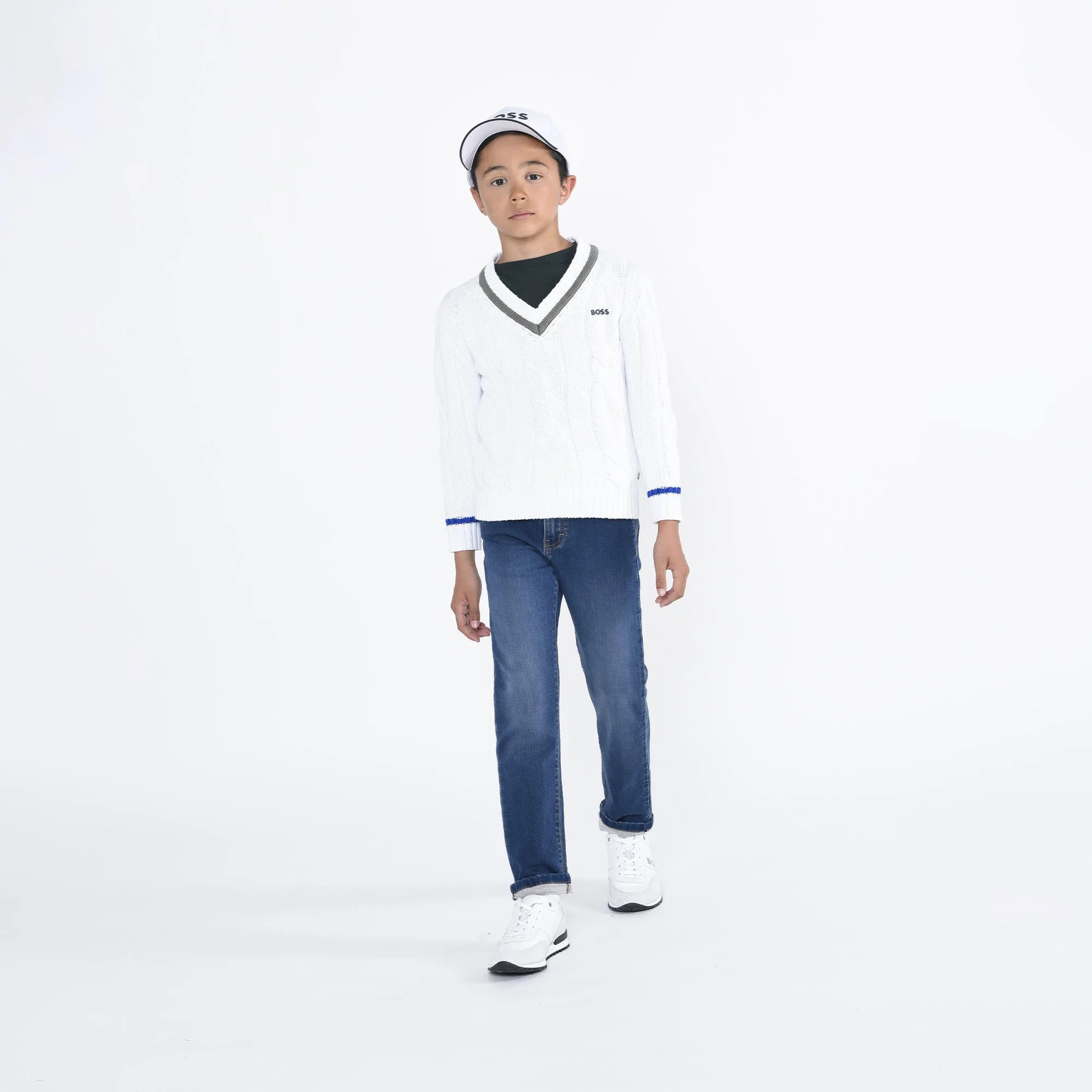 Boss Denim Trousers - Stone