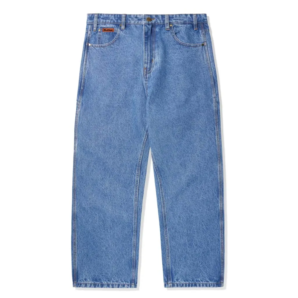 BUTTER GOODS RELAXED DENIM JEANS - WASHED INDIGO