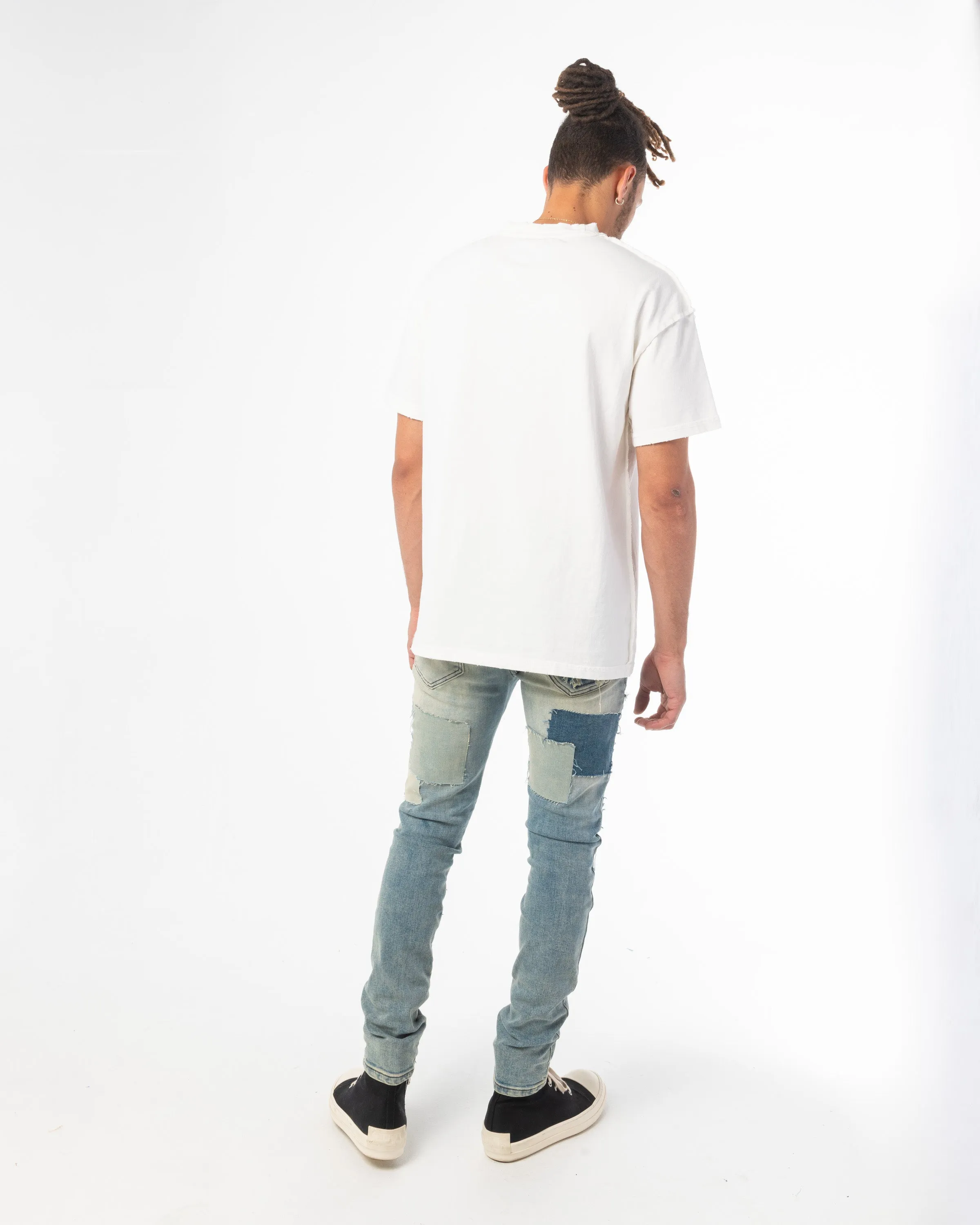 CALICO DENIM (PATCHWORK STONE WASH)