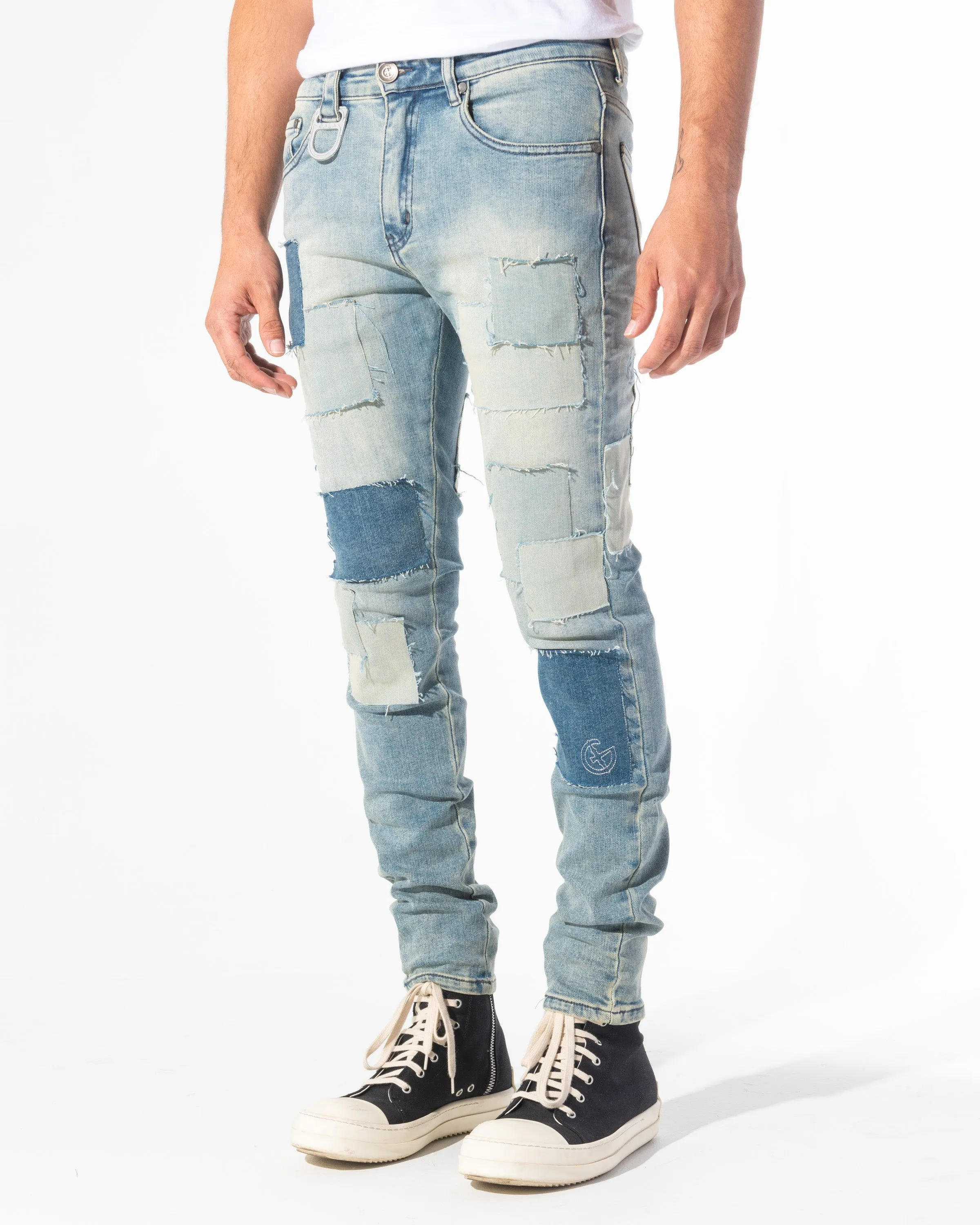 CALICO DENIM (PATCHWORK STONE WASH)