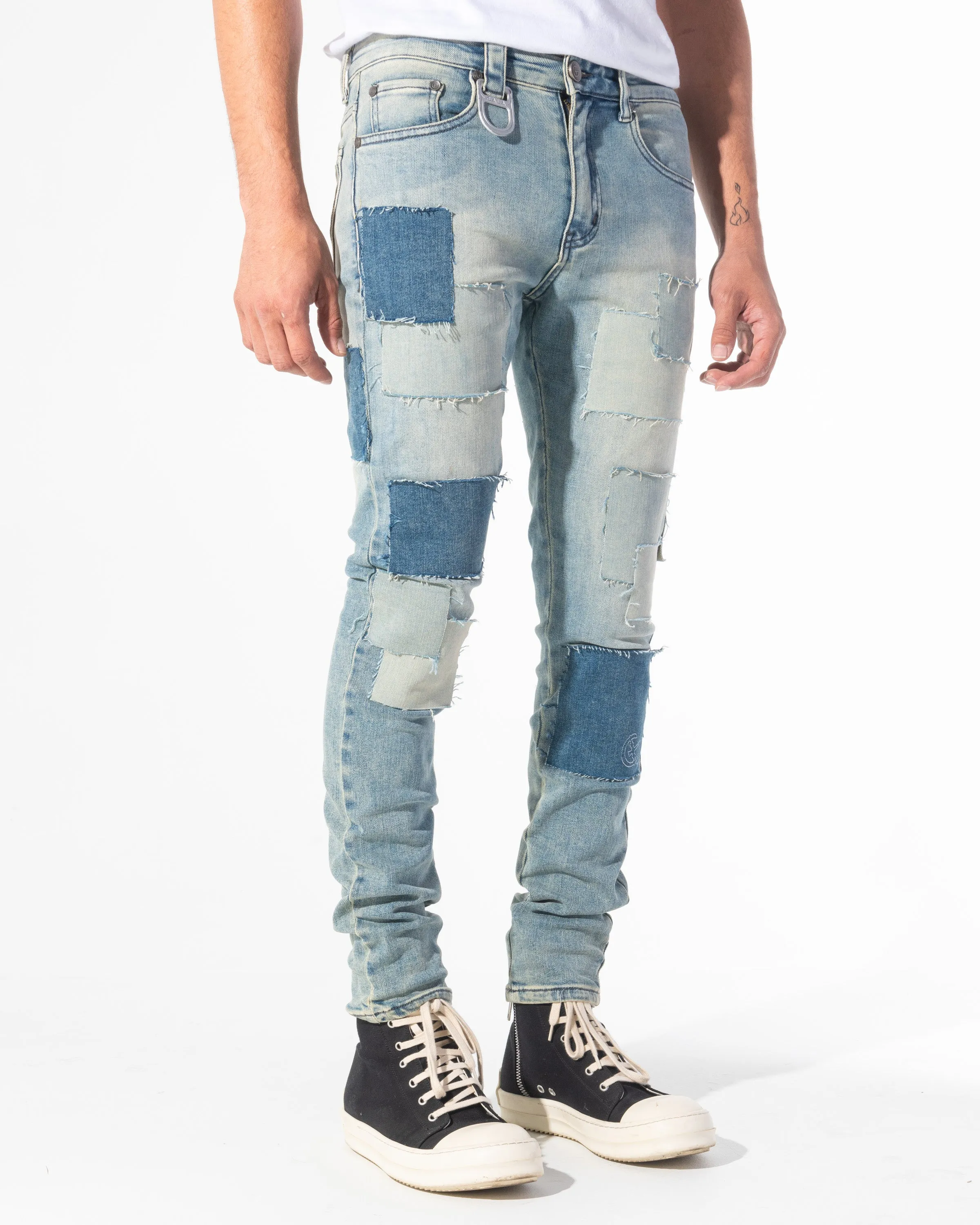 CALICO DENIM (PATCHWORK STONE WASH)